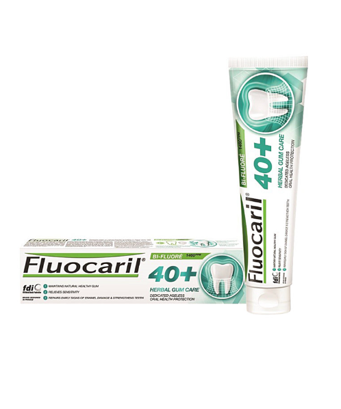 ฟลูโอคารีล (Fluocaril) Fluocaril ฟลูโอคารีล ยาสีฟัน 40 พลัส เฮอร์เบิล กัมแคร์ 160 กรัม  