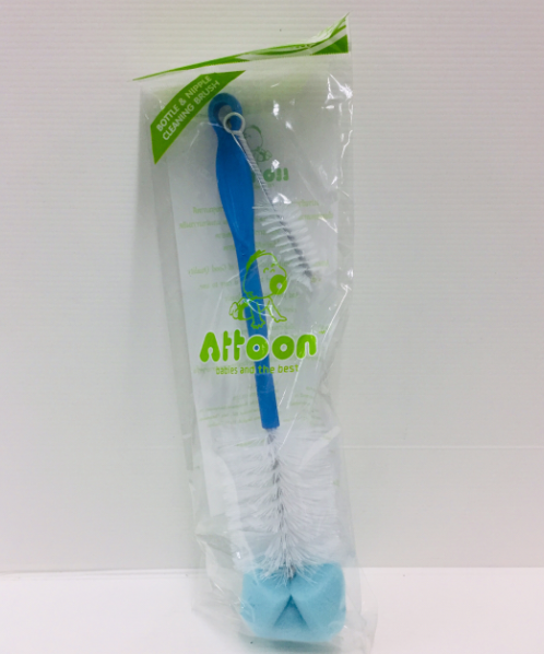 แอทตูน (Attoon) Attoon แปรงล้างขวดนม  ขนแปรงไนล่อน หัวฟองน้ำรุ่น BR1PP(103305)  