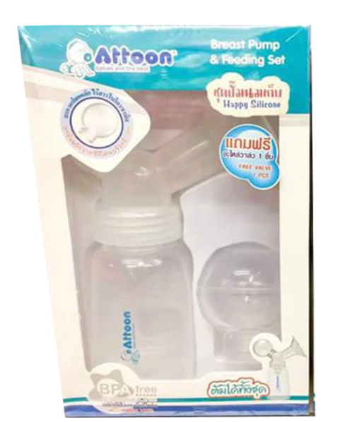 แอทตูน (Attoon) ATTOON แอทตูน ชุดปั๊มน้ำนมเก็บ ผลิตจากซิลิโคนบริสุทธ์ ต้มได้ทั้งชุดทุกชิ้น   