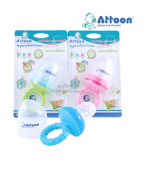 แอทตูน (Attoon) Attoon แอทตูน จุกใส่ผลไม้สำหรับเด็ก ชุดเสริมทักษะการทานผลไม้ด้วยตัวเอง ทานสบาย ไม่ติดคอ 1 ชิ้น  