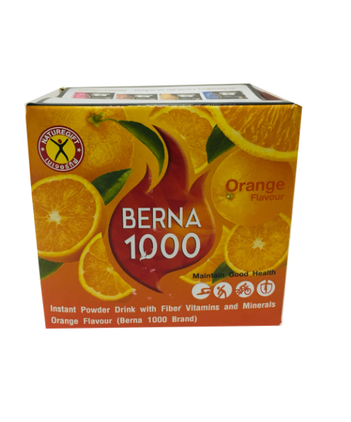 เนเจอร์กิฟ (Naturegift) เนเจอร์กิฟ เบอร์น่า 1000 เครื่องดื่มสำเร็จรูปชนิดผง รสส้ม 100 กรัม   