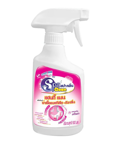 สปาคลีน (SpaClean) Spaclean สปาคลีน แฮนดี้แมน ผลิตภัณฑ์ฆ่าเชื้อแบคทีเรียและดับกลิ่น  กลิ่น บลอสซั่มอโรม่า 500 มล.  