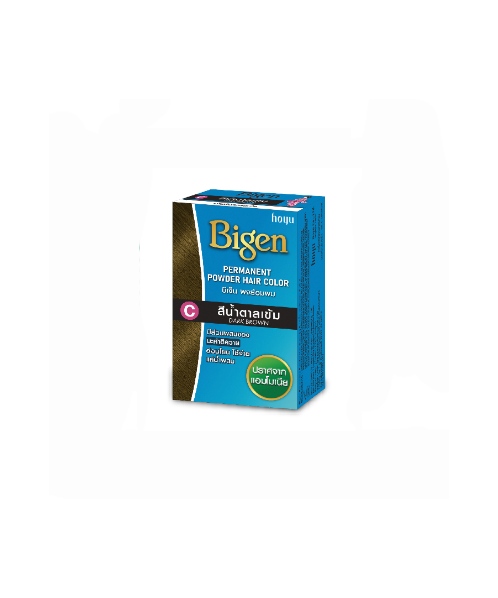 บีเง็น(Bigen) Bigen บีเง็น ผงย้อมผม C สีน้ำตาลเข้ม ปริมาณ 6 กรัม  