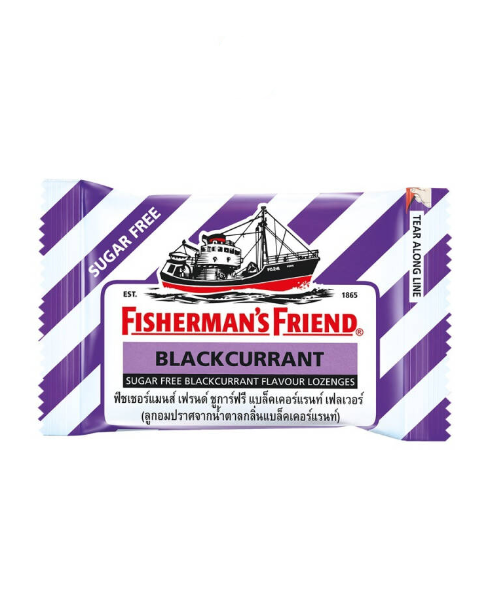 ฟิชเชอร์แมนเฟรนด์(Fisherman's Friend) Fisherman's Friend ฟิชเชอร์แมนเฟรนด์ ยาอม ลูกอม กลิ่นแบล็คเคอร์แรนท์  ขนาด 25 กรัม  