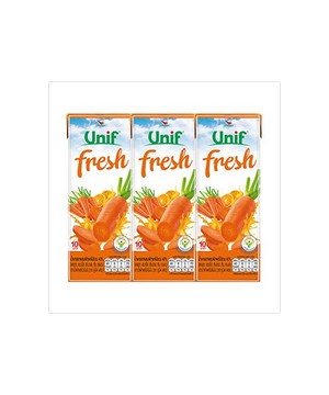 ยูนิฟ(Unif) Unif ยูนิฟ น้ำผักผลไม้รวม น้ำแครอท 40% (180 มล.x 3 กล่อง)  