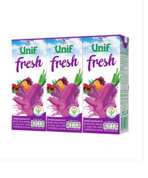 ยูนิฟ(Unif) Unif ยูนิฟ น้ำผักผลไม้รวม น้ำแครอทม่วง 40% (180 มล.x 3 กล่อง)  