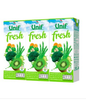 ยูนิฟ(Unif) Unif ยูนิฟ น้ำผักผลไม้รวม น้ำผักเขียว 40% (180 มล.x 3 กล่อง)  